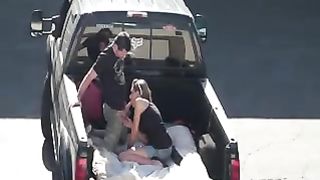 Lizzy London Sucking A Dick In The Back Of A Pick Up Truck!
