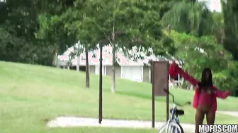 Adriana Milano Masturbates Outside!