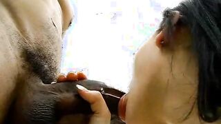 Tristan Kingsley Sucking A Big Black Cock!