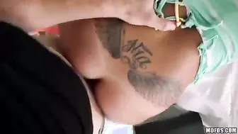 Abella Johnson Ends Up In Just Her Bikini Top While Getting Her Pussy Filled Up!