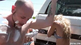 Tinslee Reagan Car Wash Orgy With Giselle And Hailey!