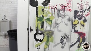 Ava Dalush At A Glory Hole Sucking And Fucking Two Black Cocks!