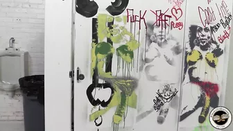 Ava Dalush At A Glory Hole Sucking And Fucking Two Black Cocks!