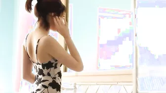 Cassie Laine Just Looking Sexy While Taking Her Dress Off!