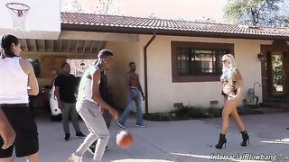 Nina Elle In On Her Knees For Ten Big Black Cocks!