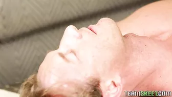 Janice Griffith Takes His Cock Out And Sucks On It!