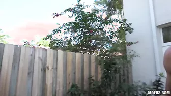 Peyton Rain And A Sexy Brunette Are Getting Fucked In The Back Yard!