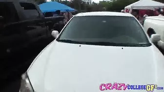 Tiff Bannister Getting Some Dick At A Tailgate Party!