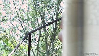 Lauren Clare Outside Just Rubbing Her Pussy Hard!