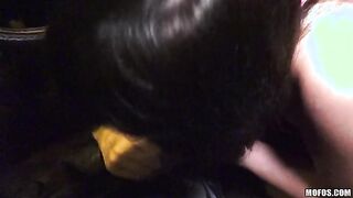 Gia Paige Sucks His Cock In His Car And Fucks Outside Of It!