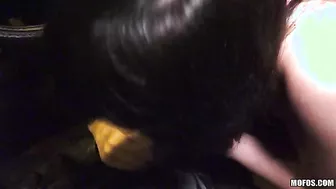 Gia Paige Sucks His Cock In His Car And Fucks Outside Of It!