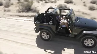 Mercedes Carrera Has Sex In A Jeep While A Drone Films It!