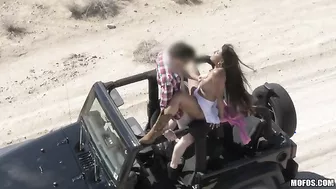 Mercedes Carrera Has Sex In A Jeep While A Drone Films It!