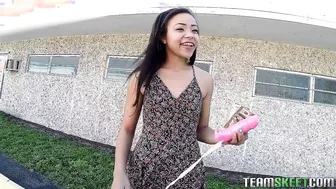 Adrian Maya Rides On A Dildo On The Back Of A Sport Bike!