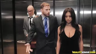 Autumn Falls Stuck In The Elevator Wit A Cock In Her Pussy!