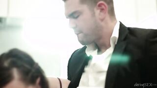 Zoe Doll Takes On His Cock In The Kitchen!