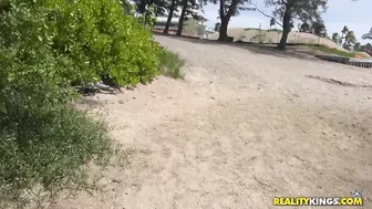 Gina Valentina String Bikini Beach Sex Video!