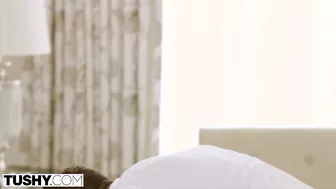 Ella Hughes Lets His Stick His Cock In Her Asshole!