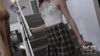 Kasey Warner Hikes Up Her Plaid Skirt For A Fuck From A Big Black Cock!