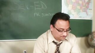 Nadia Aria Goes For Sex On The Teachers Desk!