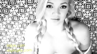 Jessie Andrews In All Black And White Pulling Her Panties Off!