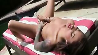 Riley Jensen Pleasures Herself Outdoors!