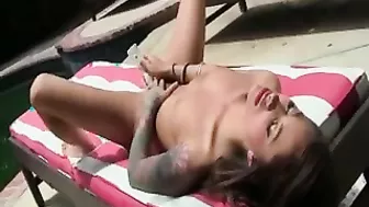 Riley Jensen Pleasures Herself Outdoors!