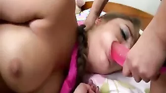 Ella Milano Gets Fucked By A Babe With A Strap On!