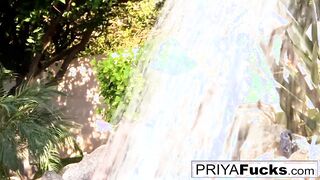 Priya Rai Is Oiling Up Her Big Boobs!