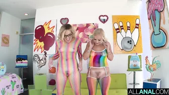 Bella Jane And Her Sexy Blonde Friend Take An Anal Cream Pie And Share It!