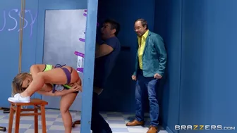 Cali Cater Takes It Up The Ass At A Rock Wall!