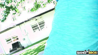 Sarai Minx In A String Bikini Sucking On A Big White Cock!