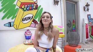 Charlotte Sins With A Cream Pie Dripping Out Of Her Swollen Pussy!