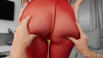 Misha Cross Oiled Up In Pantyhose!