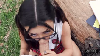 Martina Smeraldi In A Plaid Skirt Getting Fucked Out In The Field!