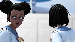 Hentai Sex School With April ONeil And Kira Noir!