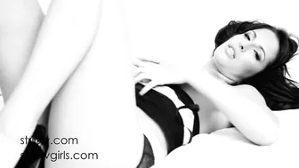 Kortney Kane In Her Black And White Strip Tease Video!