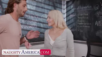 Ava Sinclaire fucks her student after class!