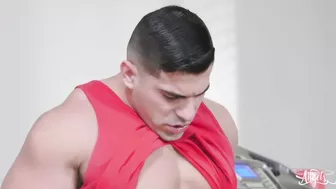 TS Lena Moon Has Her Personal Trainer Working On Her Asshole!