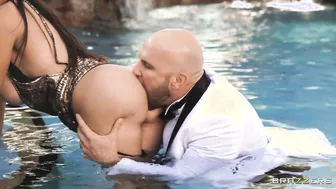 Victoria June In An Evening Dress Fucking JMac In The Pool!