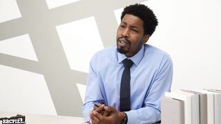 Amber Moore In Crotch-less Panties Fucking A Big Black Cock For A Cream Pie!