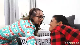 Aften Opal With Maya Farrell In Pajamas' Threesome!