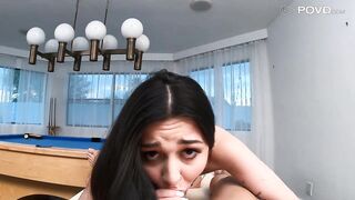 April Valentino Learns How To Shoot Pool!