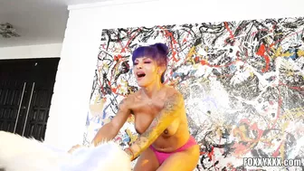 TS Foxxy Is Jerking Off James Dasani!