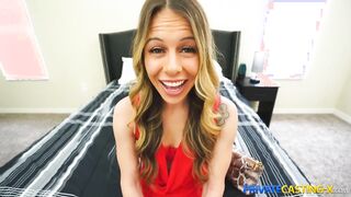 Skinny Babe Gets A Cream Pie!