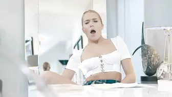 Angelika Grays In The Changing Room Trying On Panties!