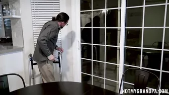 Not My Grandpa Has Emma Sirus Helping Nurse His Cock Back To Work!