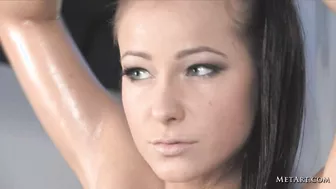 Met Art Has Melisa A Covered In Oil Posing!