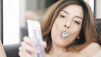 Caomei In Her Crotch-less Pearl Panties!