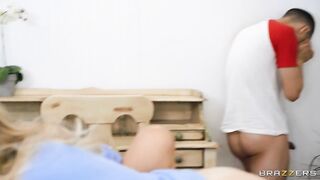 MacKenzie Mace, Casca Akashova And Johnny The Kid In "College Couple Gets Caught"!